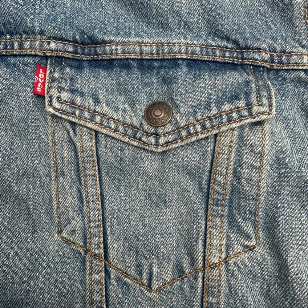 Levis Mens XL Sherpa Lined Denim Trucker Jacket Medium Wash Blue 16365-0044 READ - Picture 6 of 13